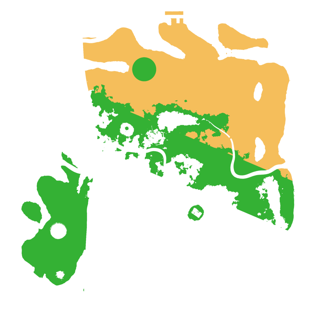 Biome Rust Map: Procedural Map, Size: 3500, Seed: 92559585