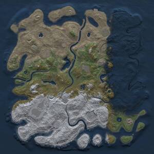 Thumbnail Rust Map: Procedural Map, Size: 4500, Seed: 388540378, 14 Monuments