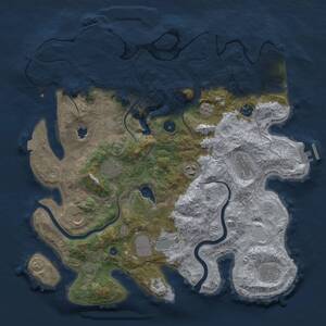 Thumbnail Rust Map: Procedural Map, Size: 4000, Seed: 82327818, 14 Monuments