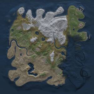 Thumbnail Rust Map: Procedural Map, Size: 4000, Seed: 206474662, 15 Monuments