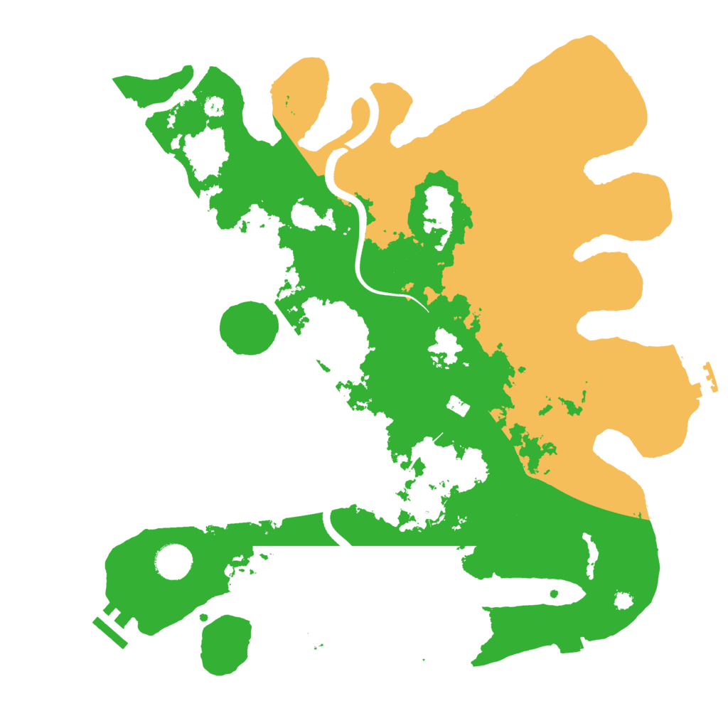 Biome Rust Map: Procedural Map, Size: 3600, Seed: 205818