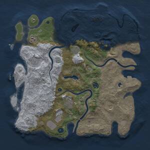 Thumbnail Rust Map: Procedural Map, Size: 4000, Seed: 2044582263, 15 Monuments
