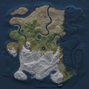 Thumbnail Rust Map: Procedural Map, Size: 3500, Seed: 549418918, 11 Monuments