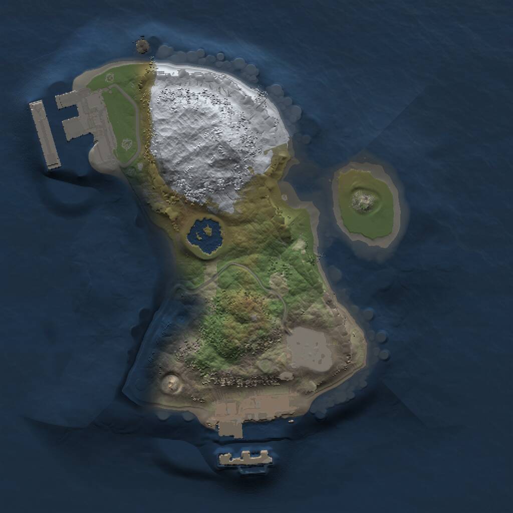 Rust Map: Procedural Map, Size: 1500, Seed: 502818893, 3 Monuments