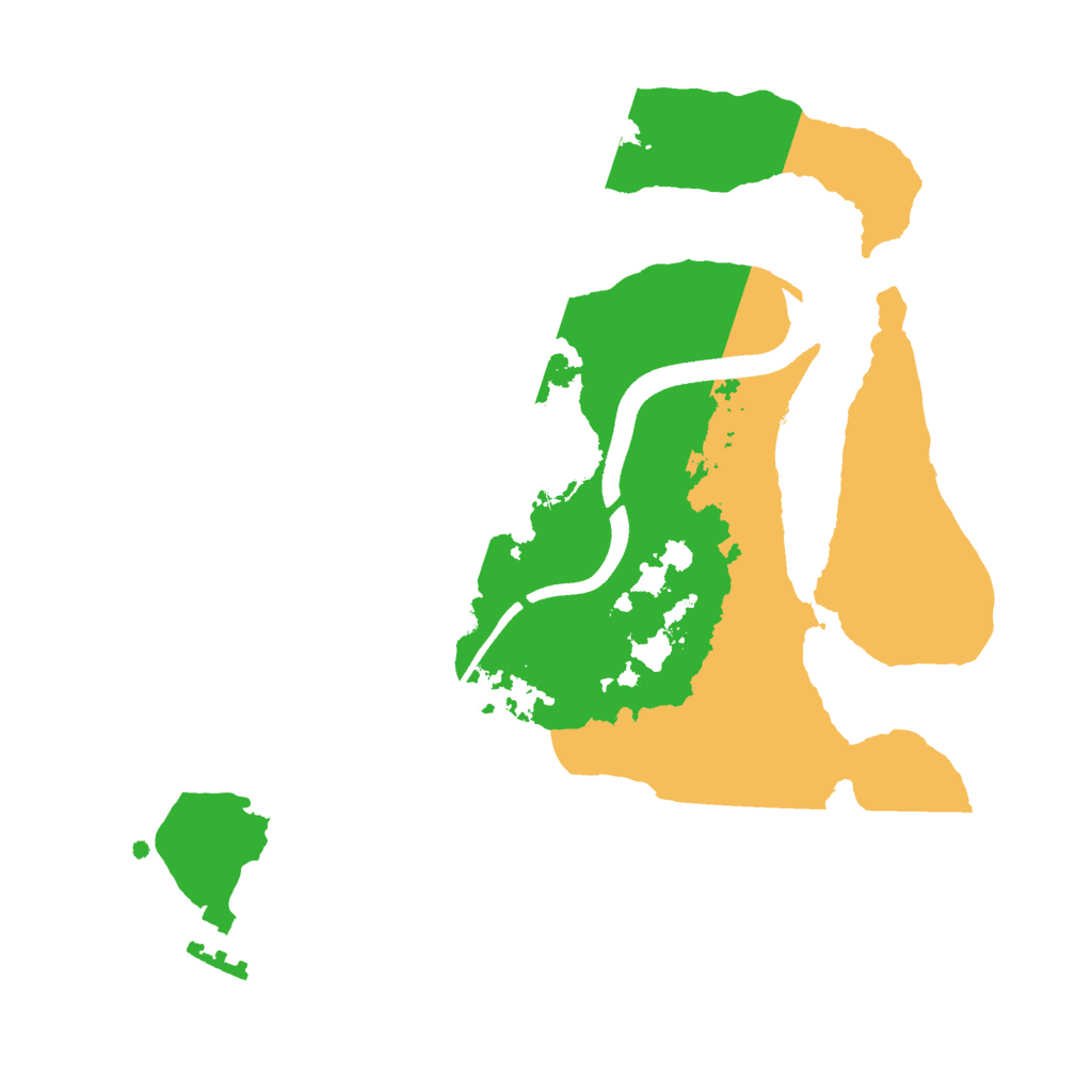 Biome Rust Map: Procedural Map, Size: 2500, Seed: 1325976221