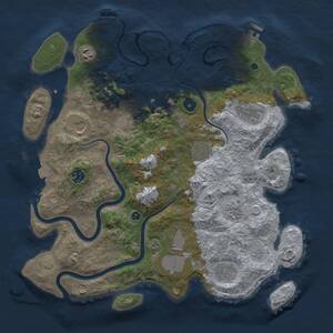 Thumbnail Rust Map: Procedural Map, Size: 3850, Seed: 1020120017, 16 Monuments