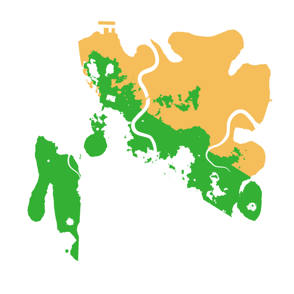Biome Rust Map: Procedural Map, Size: 3500, Seed: 76394228