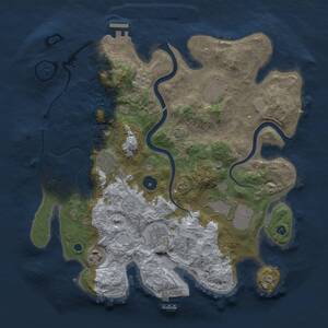 Thumbnail Rust Map: Procedural Map, Size: 3500, Seed: 76394228, 12 Monuments