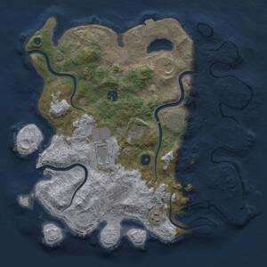 Thumbnail Rust Map: Procedural Map, Size: 3700, Seed: 1185655468, 13 Monuments