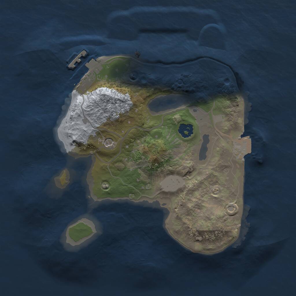 Rust Map: Procedural Map, Size: 2000, Seed: 400766452, 3 Monuments
