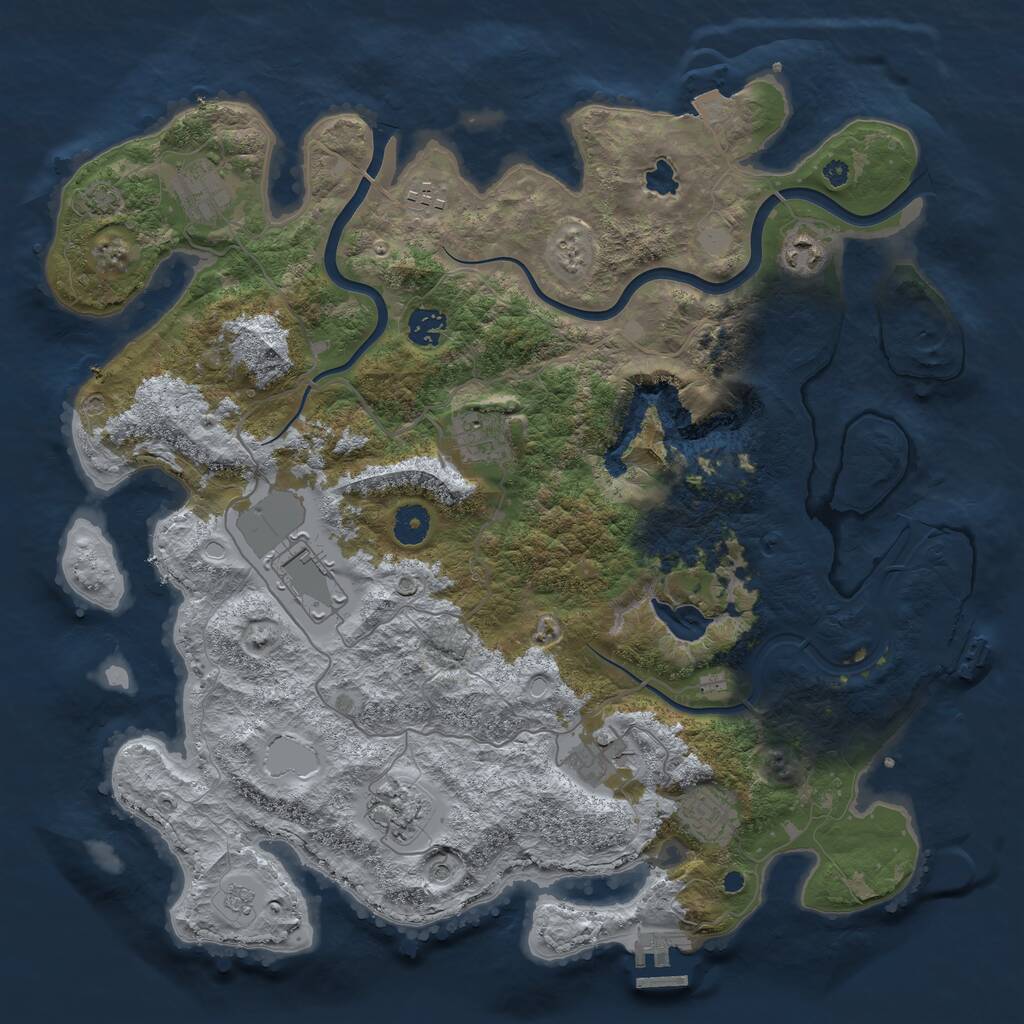 Rust Map: Procedural Map, Size: 4000, Seed: 566062063, 15 Monuments