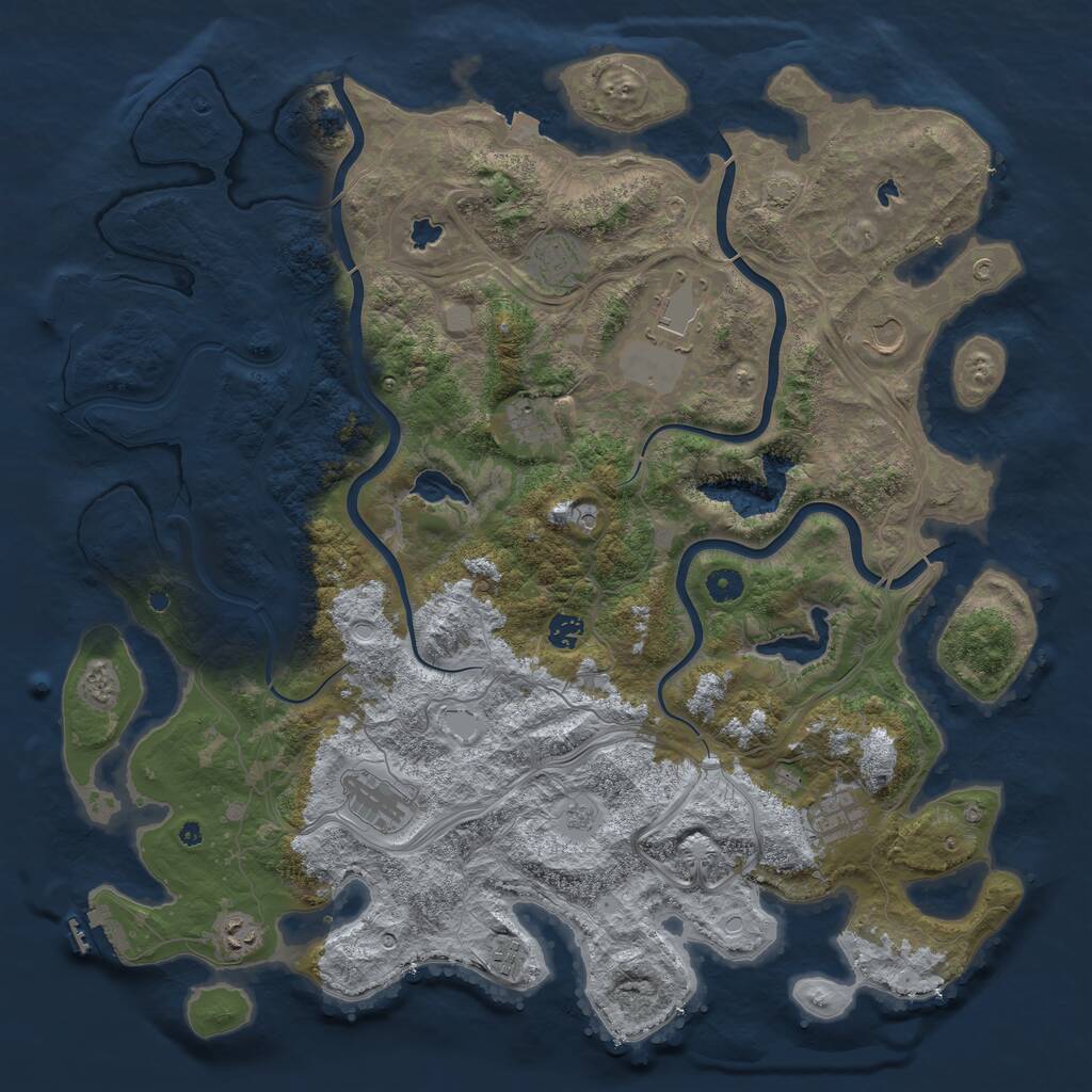 Rust Map: Procedural Map, Size: 4650, Seed: 692771174, 15 Monuments
