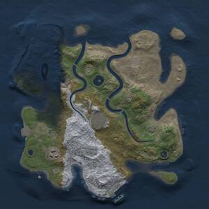Thumbnail Rust Map: Procedural Map, Size: 3000, Seed: 412467358, 8 Monuments