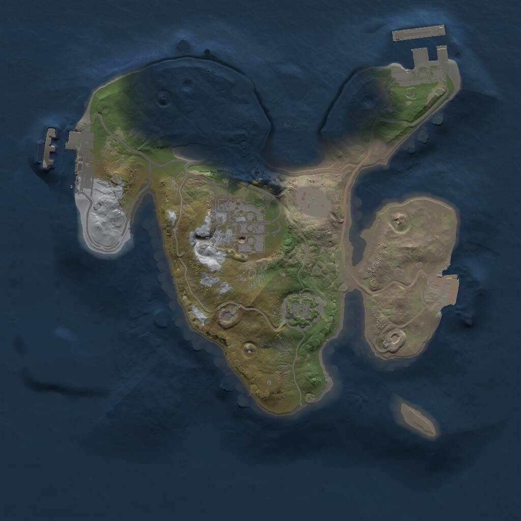 Rust Map: Procedural Map, Size: 2000, Seed: 51296822, 5 Monuments