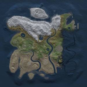 Thumbnail Rust Map: Procedural Map, Size: 3000, Seed: 1291481457, 9 Monuments