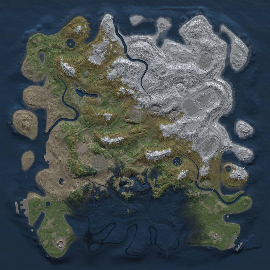 Rust Map: Procedural Map, Size: 4500, Seed: 261431238, 15 Monuments