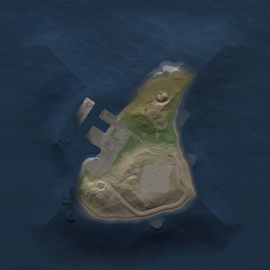 Rust Map: Procedural Map, Size: 1000, Seed: 1174090683, 2 Monuments