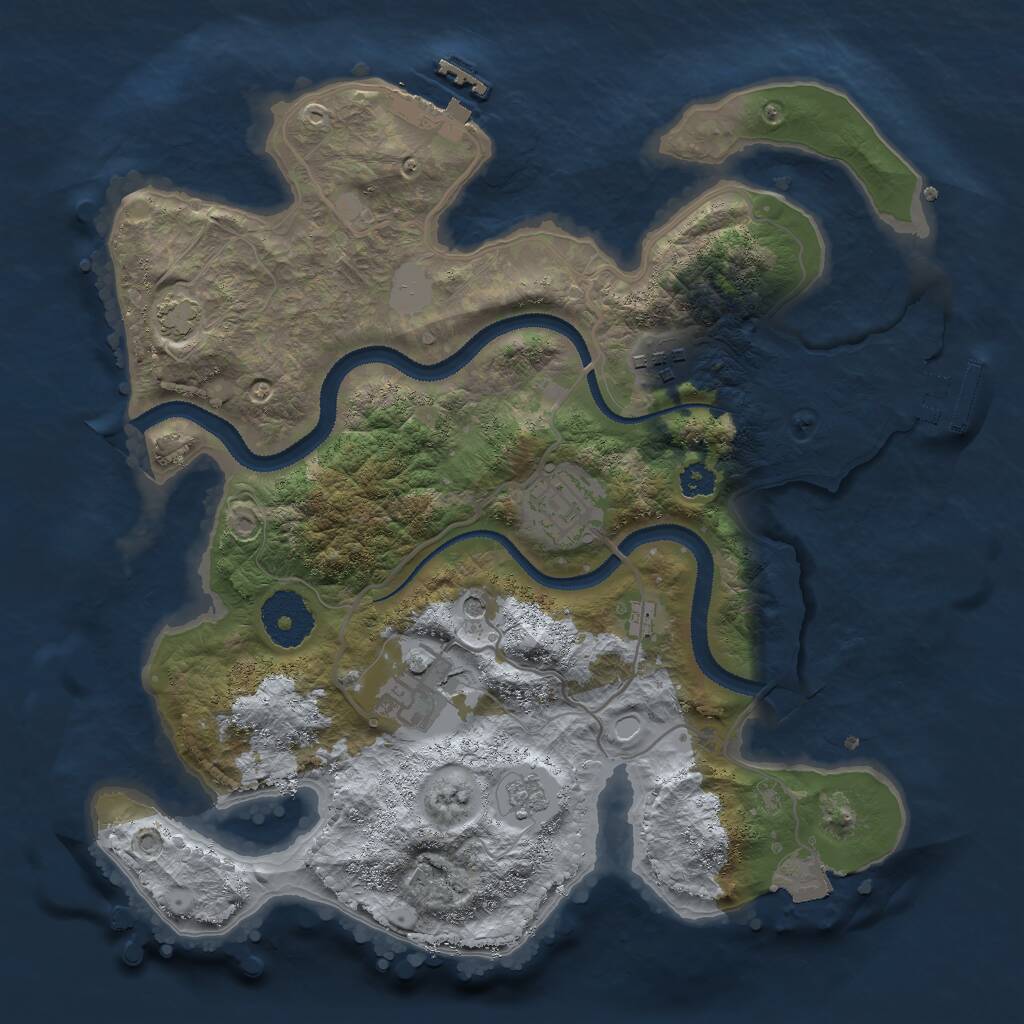 Rust Map: Procedural Map, Size: 2900, Seed: 8471265, 9 Monuments