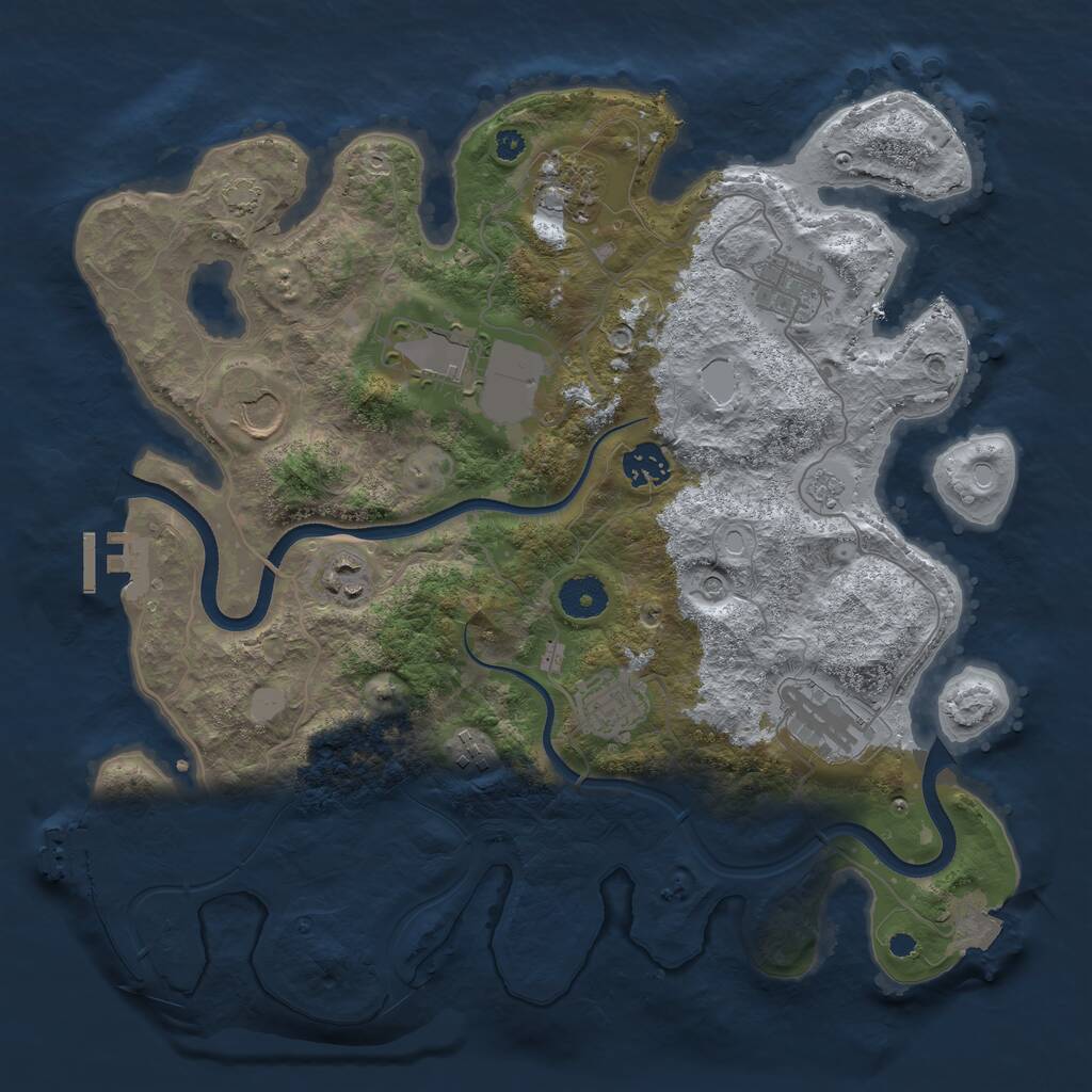 Rust Map: Procedural Map, Size: 3600, Seed: 337, 15 Monuments