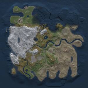 Thumbnail Rust Map: Procedural Map, Size: 3500, Seed: 1359810845, 11 Monuments