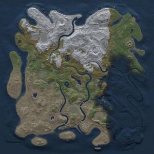 Thumbnail Rust Map: Procedural Map, Size: 4500, Seed: 1187120893, 15 Monuments
