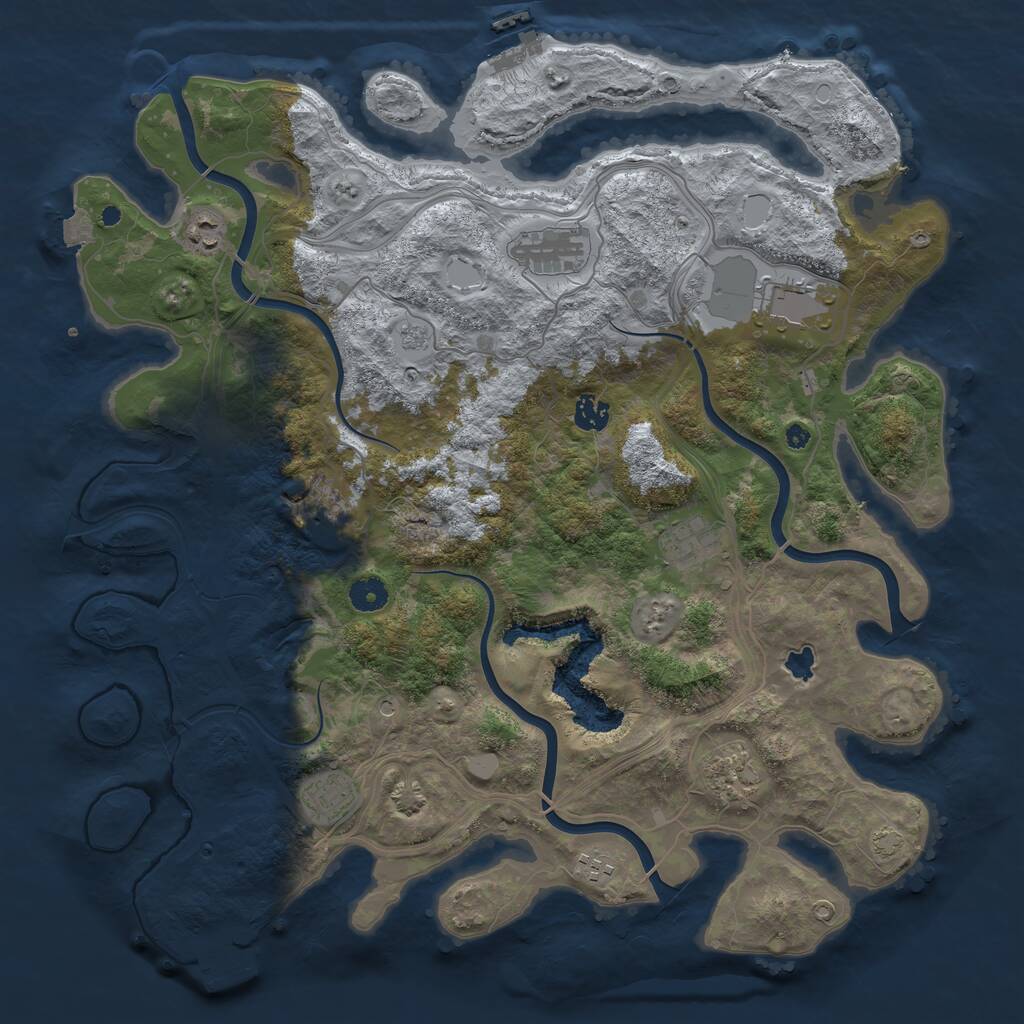 Rust Map: Procedural Map, Size: 4250, Seed: 531388890, 15 Monuments