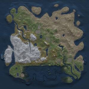 Thumbnail Rust Map: Procedural Map, Size: 4500, Seed: 20250510, 17 Monuments