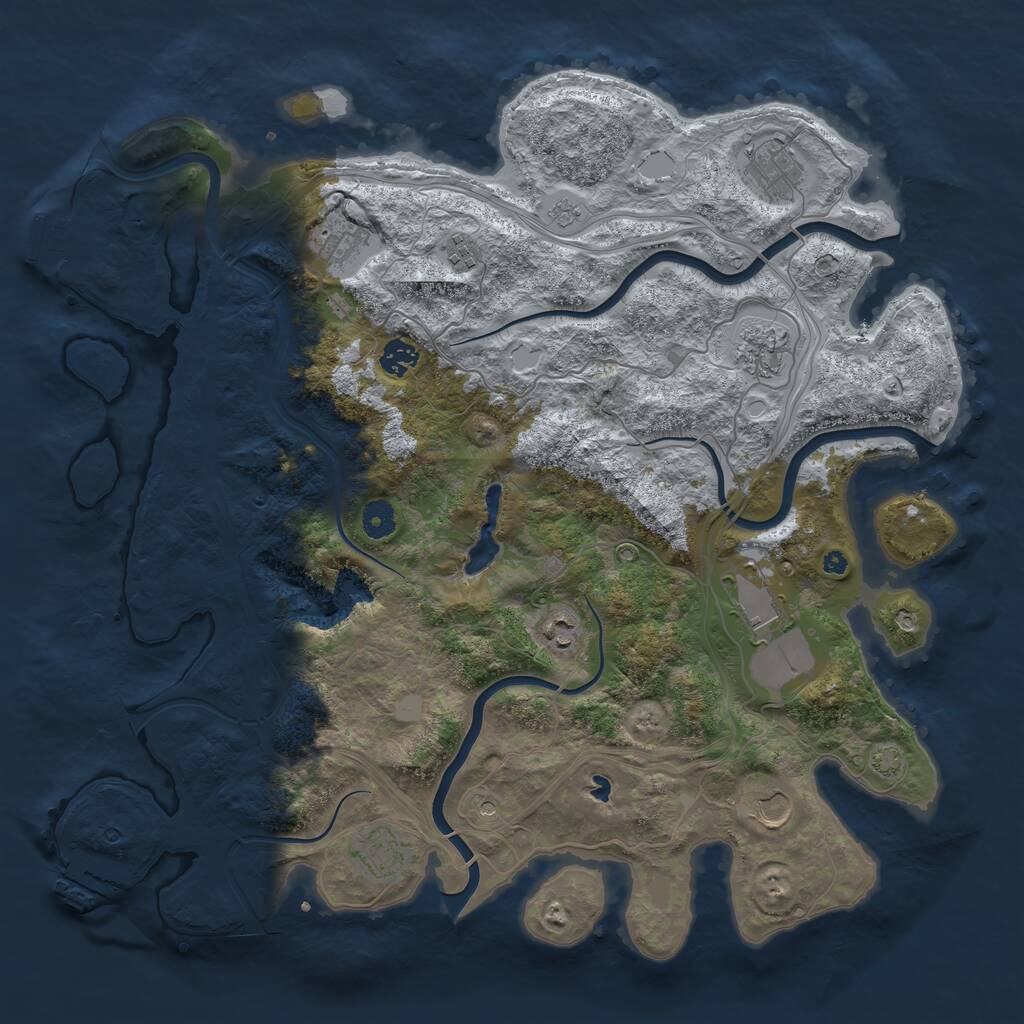 Rust Map: Procedural Map, Size: 4250, Seed: 23828979, 15 Monuments