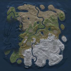 Thumbnail Rust Map: Procedural Map, Size: 4250, Seed: 96104379, 17 Monuments