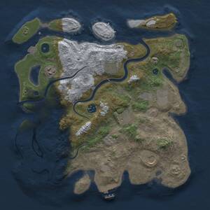 Thumbnail Rust Map: Procedural Map, Size: 3500, Seed: 121378921, 12 Monuments