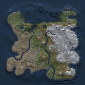 Thumbnail Rust Map: Procedural Map, Size: 3500, Seed: 1449279574, 14 Monuments