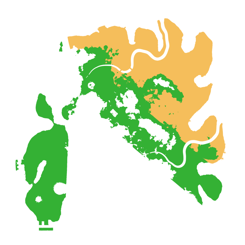 Biome Rust Map: Procedural Map, Size: 3500, Seed: 1379