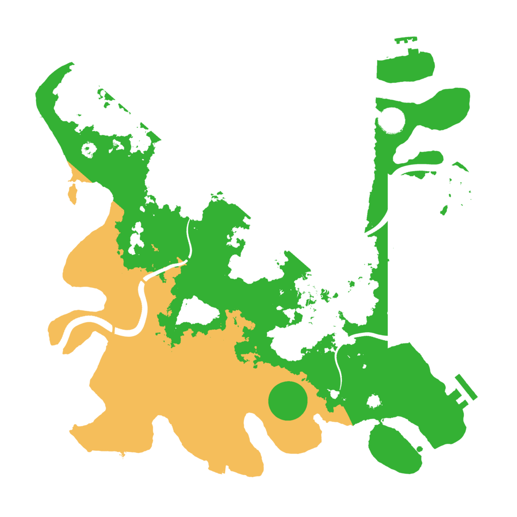 Biome Rust Map: Procedural Map, Size: 3500, Seed: 19621979