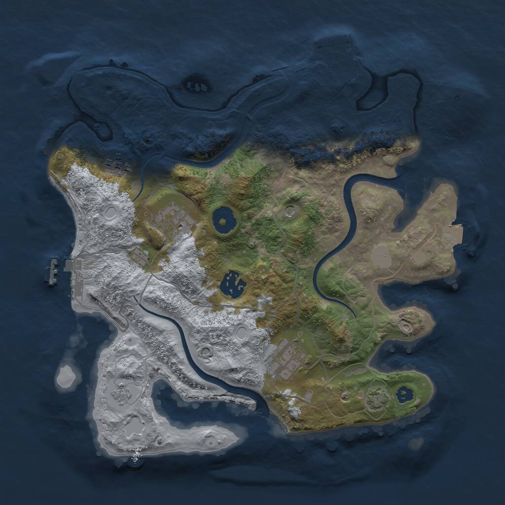 Rust Map: Procedural Map, Size: 3000, Seed: 1506199102, 10 Monuments