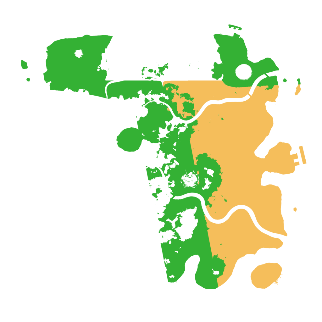 Biome Rust Map: Procedural Map, Size: 3600, Seed: 50080