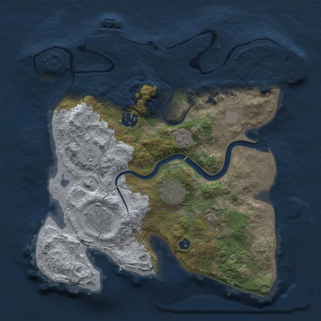 Rust Map: Procedural Map, Size: 2900, Seed: 70, 10 Monuments