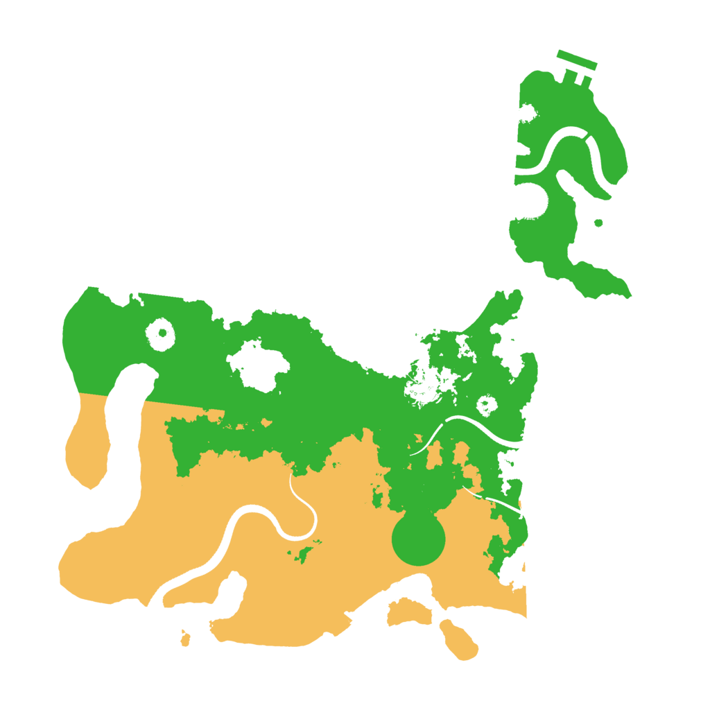 Biome Rust Map: Procedural Map, Size: 3500, Seed: 73323080