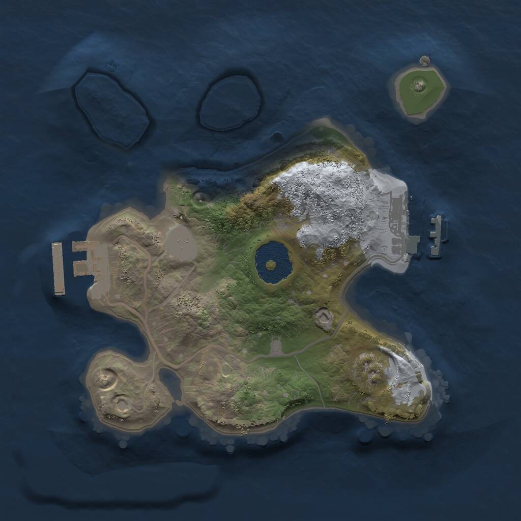 Rust Map: Procedural Map, Size: 2000, Seed: 1883602214, 3 Monuments