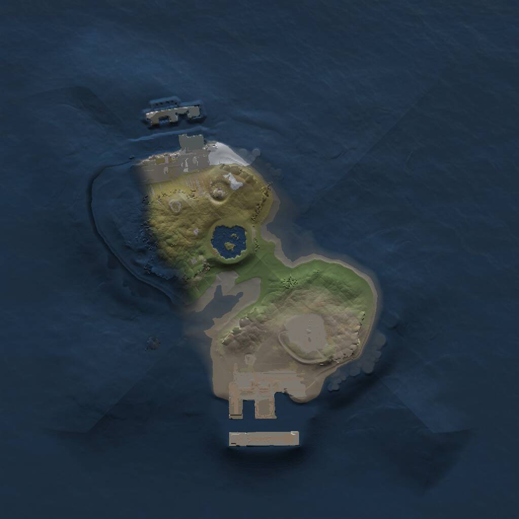 Rust Map: Procedural Map, Size: 1500, Seed: 133, 3 Monuments