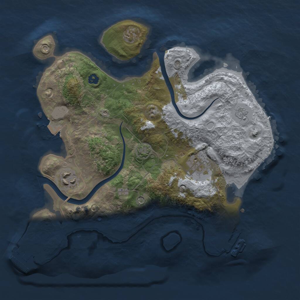 Rust Map: Procedural Map, Size: 2800, Seed: 33757118, 8 Monuments