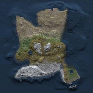 Thumbnail Rust Map: Procedural Map, Size: 2000, Seed: 1043012627, 5 Monuments