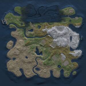 Thumbnail Rust Map: Procedural Map, Size: 4000, Seed: 1548921148, 15 Monuments