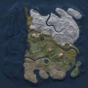 Thumbnail Rust Map: Procedural Map, Size: 3500, Seed: 131622, 12 Monuments