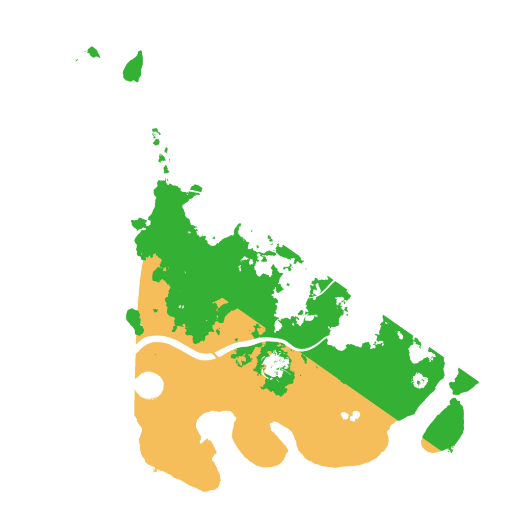 Biome Rust Map: Procedural Map, Size: 3500, Seed: 131622