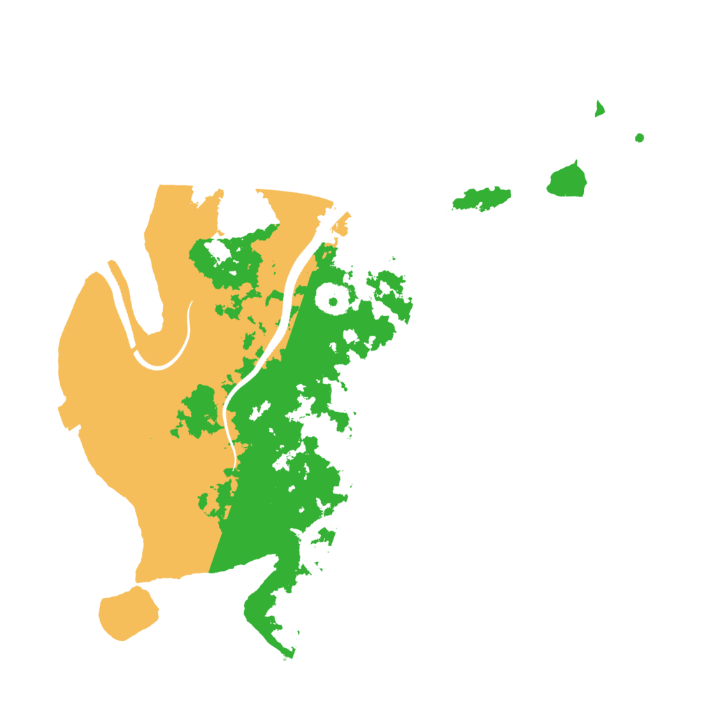 Biome Rust Map: Procedural Map, Size: 3200, Seed: 16309