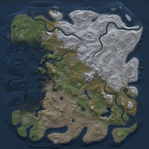 Thumbnail Rust Map: Procedural Map, Size: 5000, Seed: 3250, 17 Monuments
