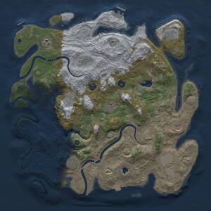 Thumbnail Rust Map: Procedural Map, Size: 4250, Seed: 1009409177, 17 Monuments