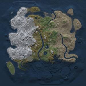 Thumbnail Rust Map: Procedural Map, Size: 3500, Seed: 166849, 11 Monuments