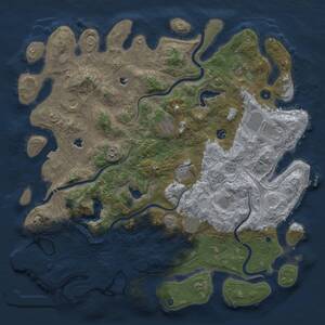 Thumbnail Rust Map: Procedural Map, Size: 4800, Seed: 1610940174, 15 Monuments