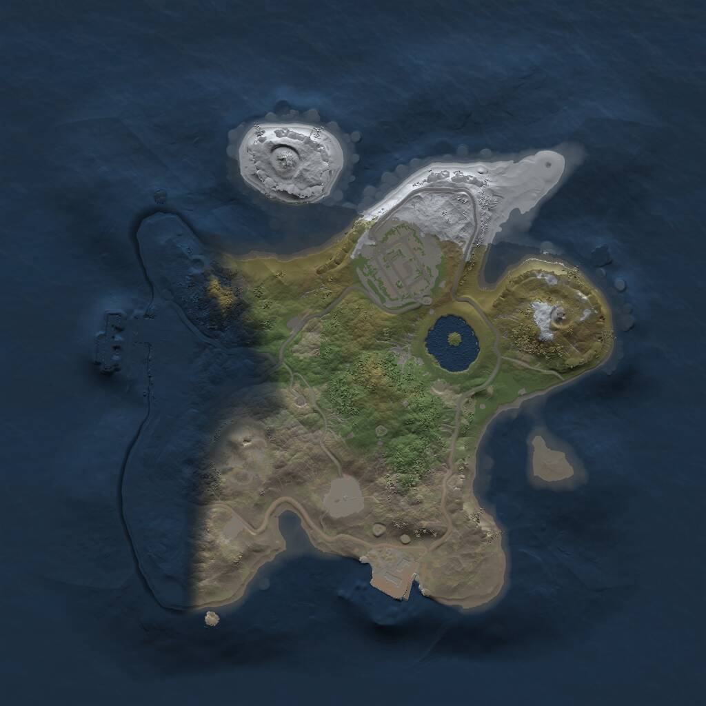 Rust Map: Procedural Map, Size: 2000, Seed: 267436922, 3 Monuments